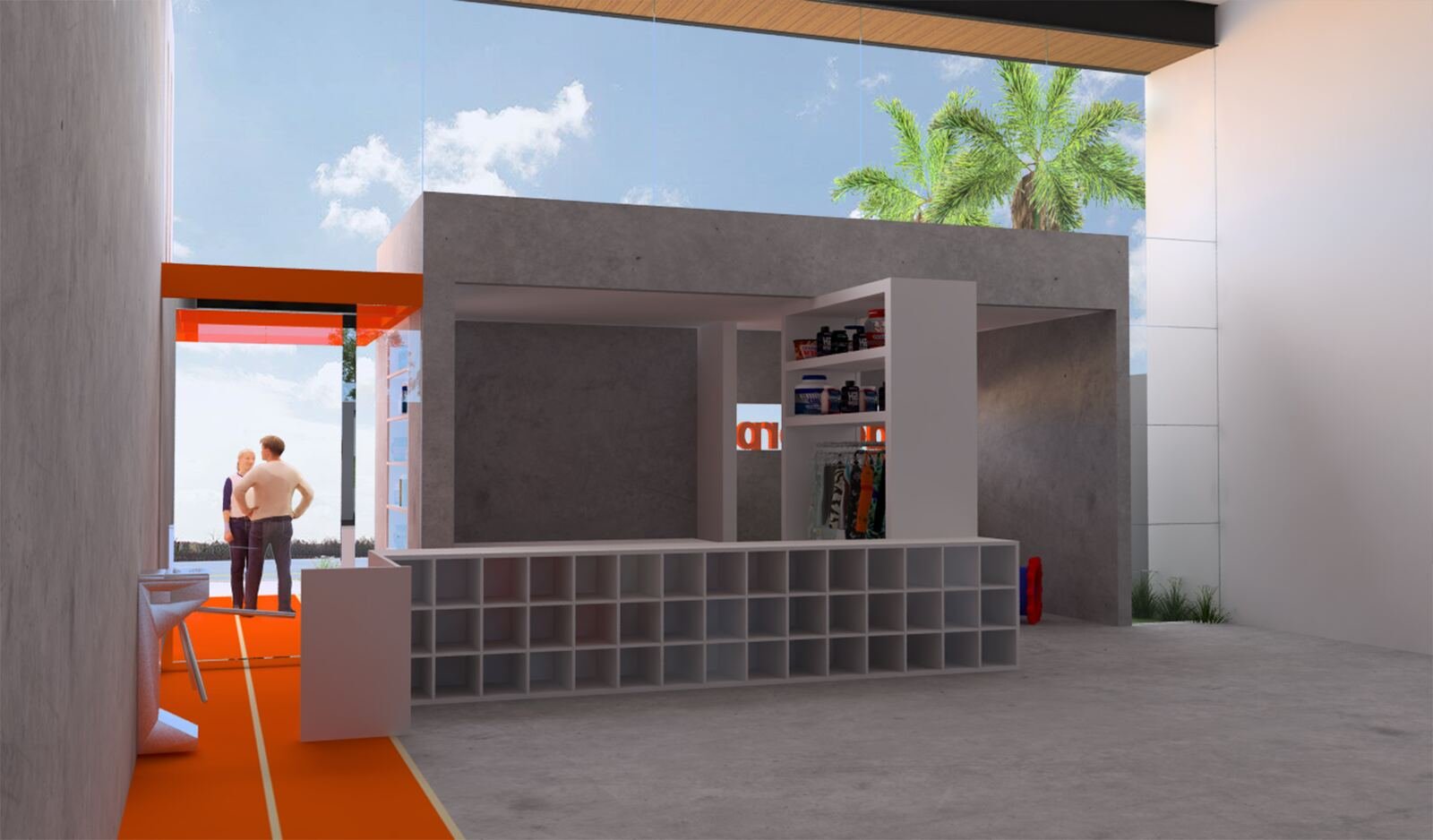 Academia Cia do Corpo — Adamantina: loja suplementos — projeto de arquitetura comercial
