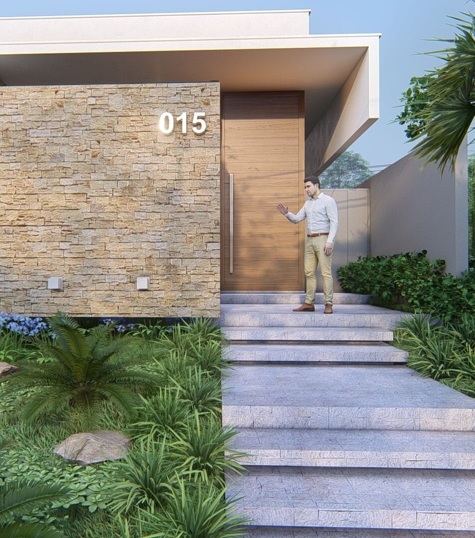 Casa AF — Adamantina: entrada numero — projeto de arquitetura residencial