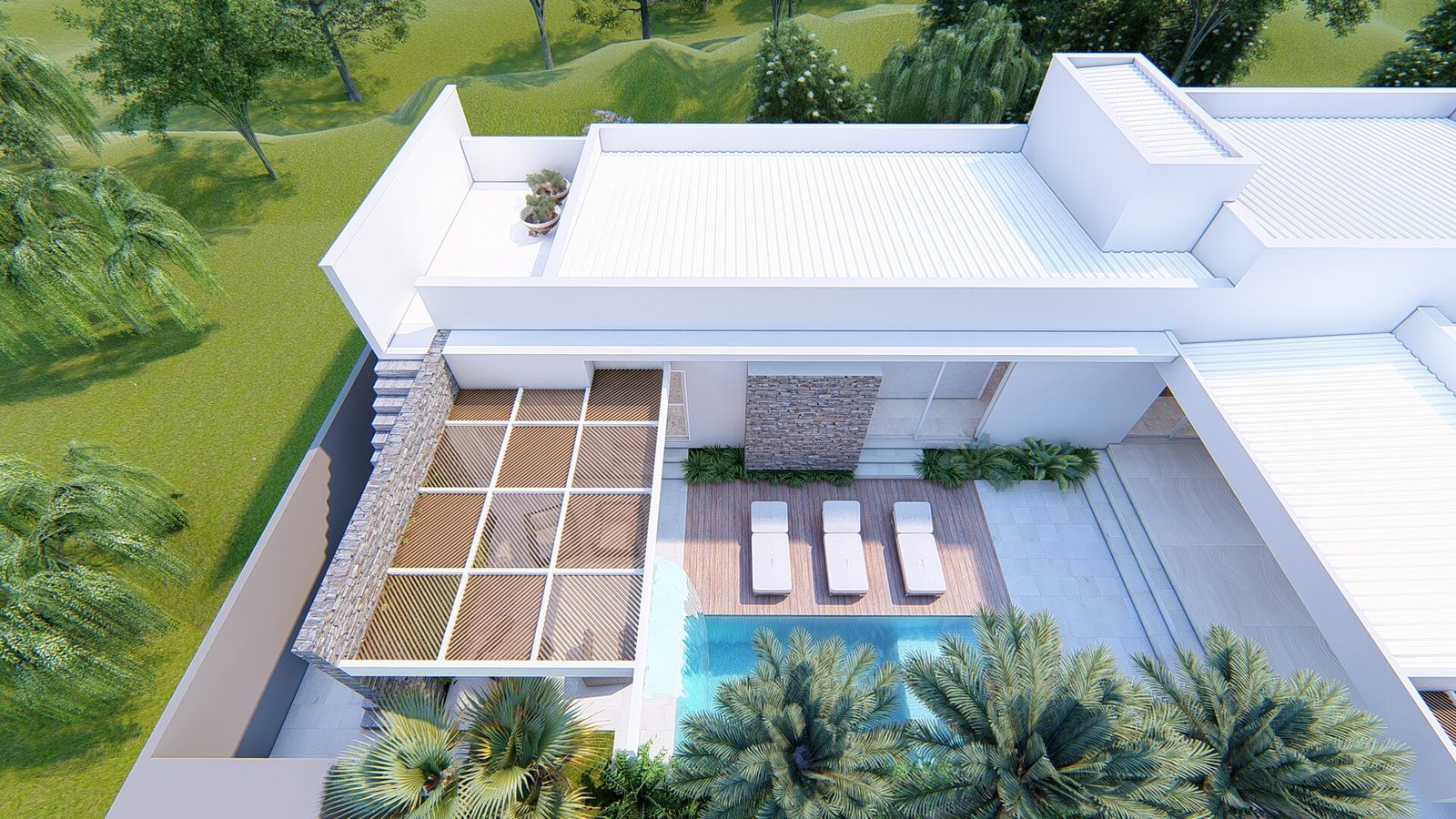 Casa AF — Adamantina: fachada vista 14f — projeto de arquitetura residencial