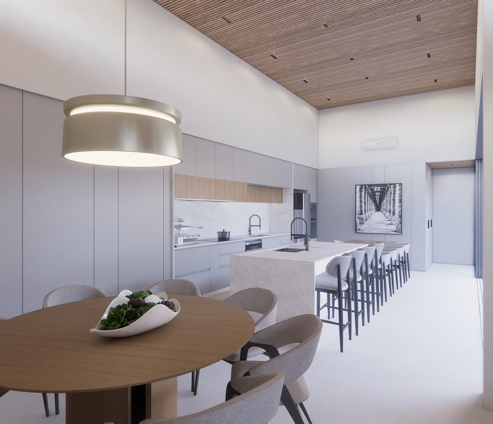 Casa GL — Marília: cozinha integrada à sala de jantar — projeto de arquitetura residencial