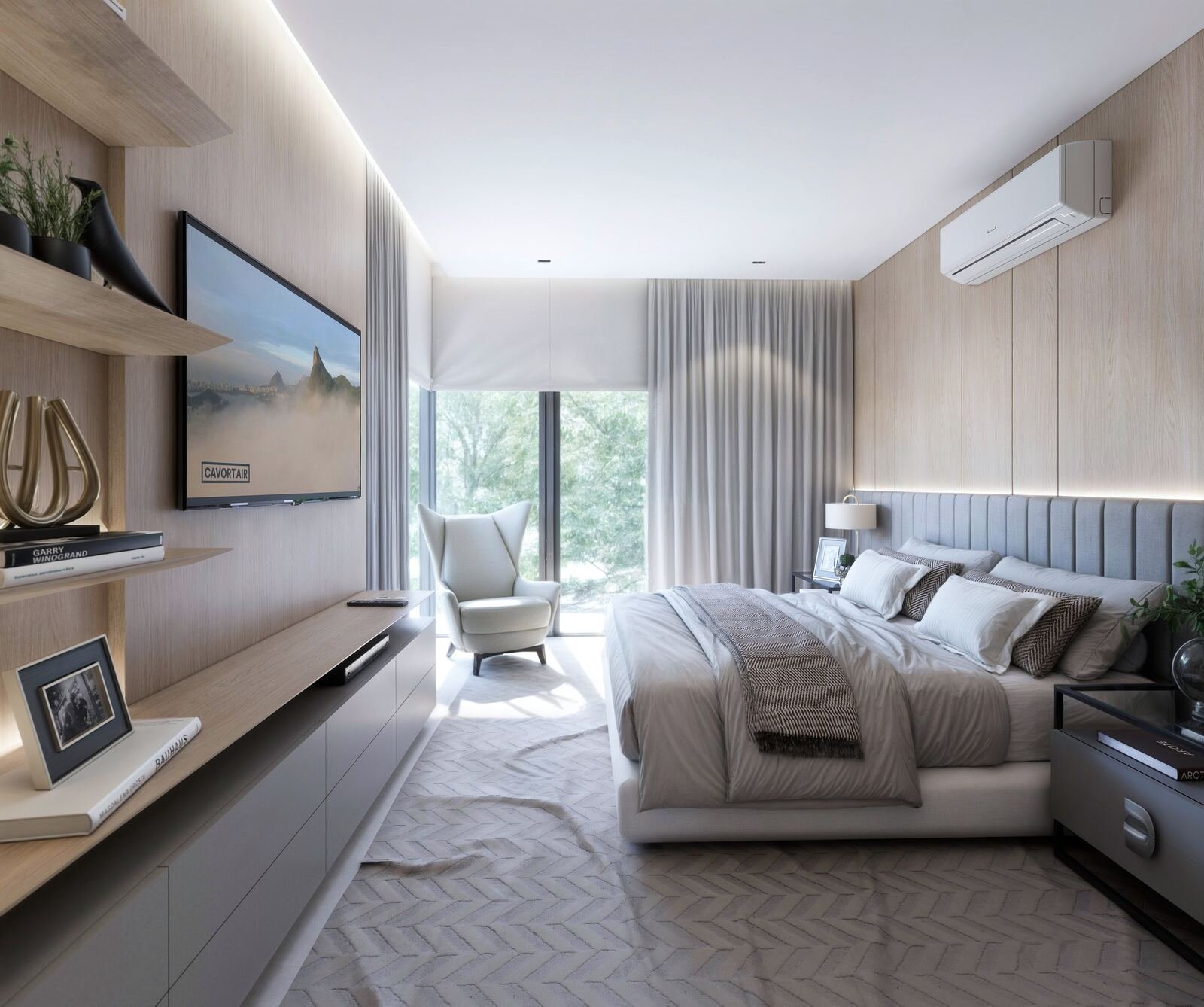 Casa GT — Osvaldo Cruz: suite render — projeto de arquitetura residencial