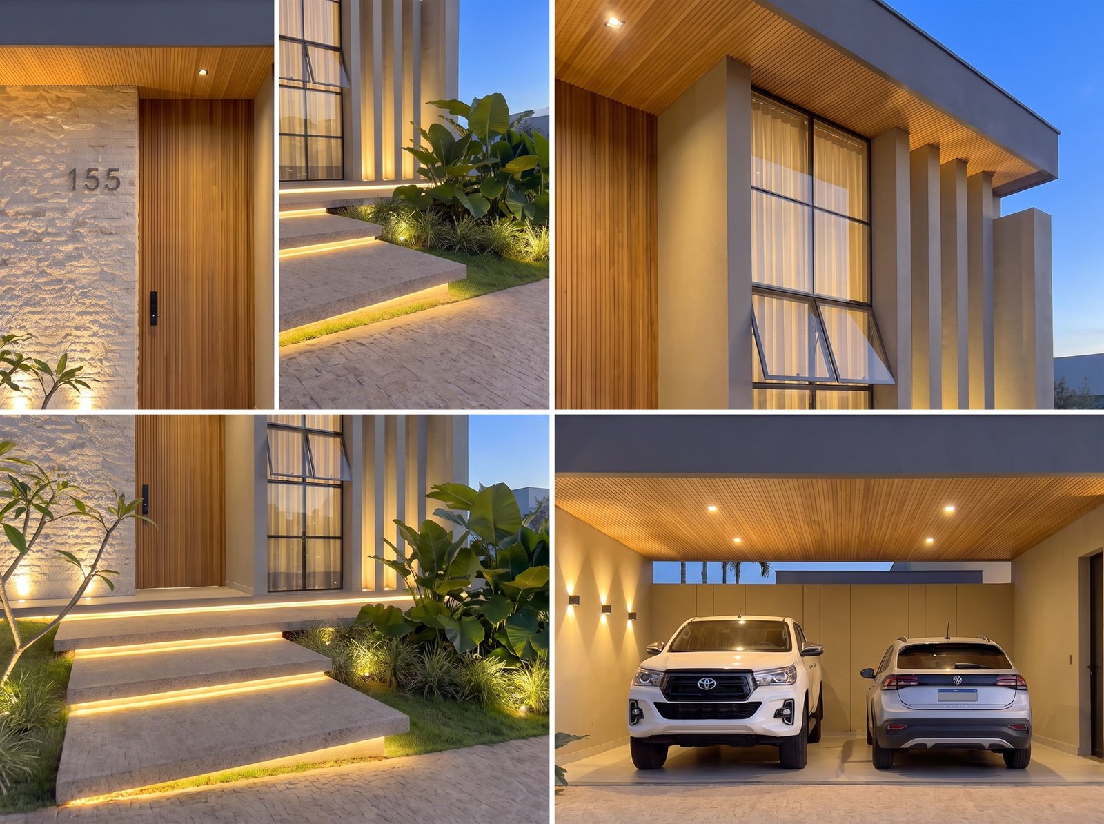 Casa RP — Adamantina: detalhes de fachada e garagem — projeto de arquitetura residencial