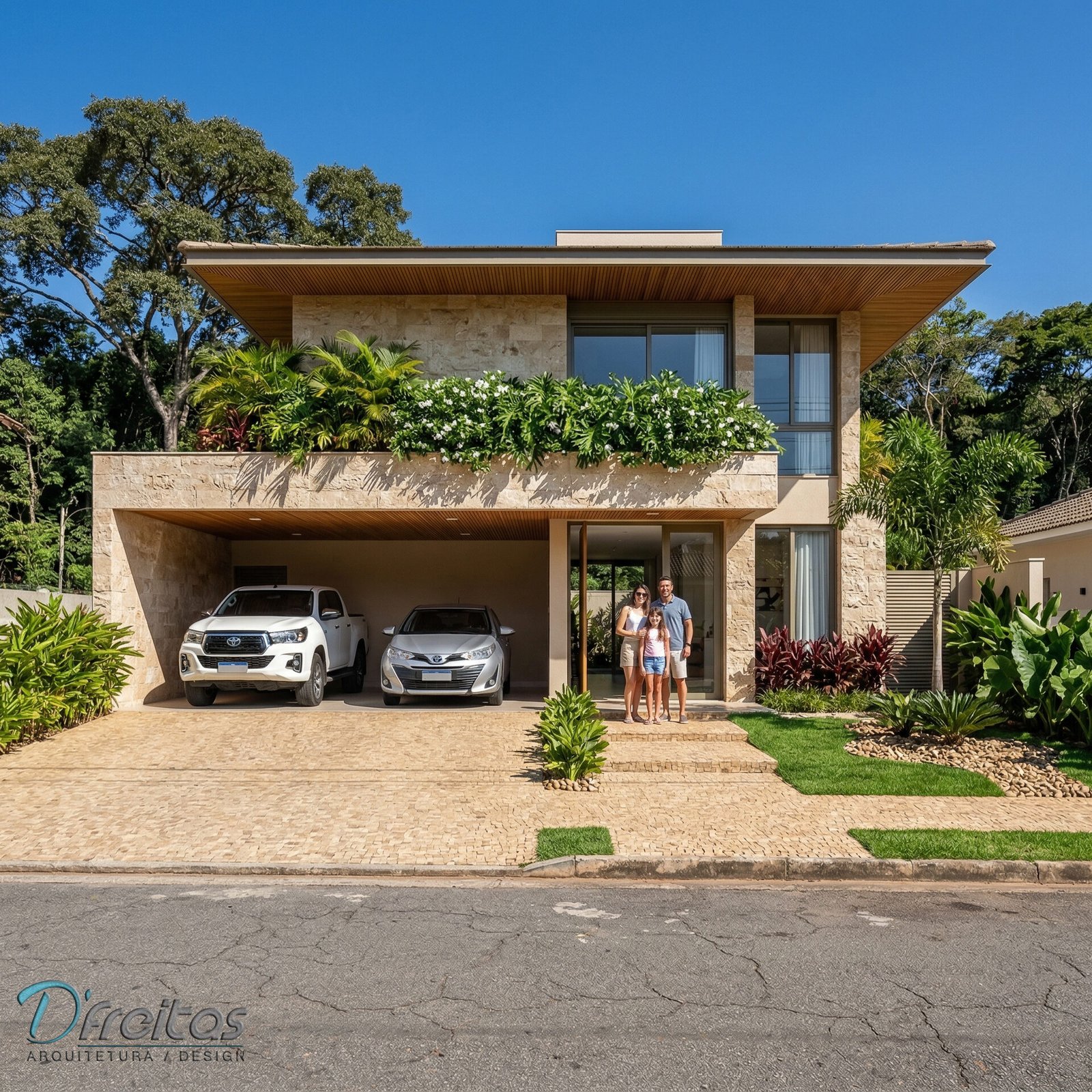 Casa TN — Limeira: diurna real — projeto de arquitetura residencial