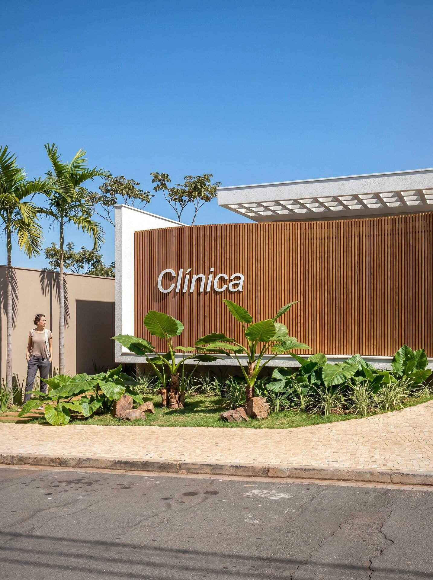 Clínica DW — Adamantina: fachada diurna — projeto de arquitetura comercial